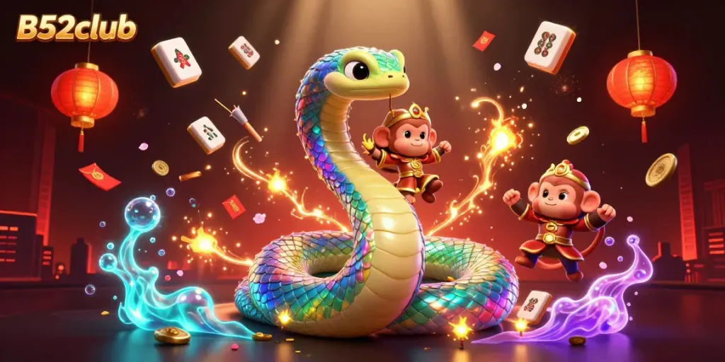 B52club engages players with exciting gameplay through colorful illustrations and captivating casino elements.