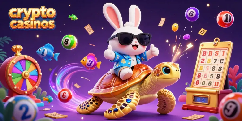Play at crypto casinos and enjoy a vibrant gaming experience with fun characters and dynamic elements.