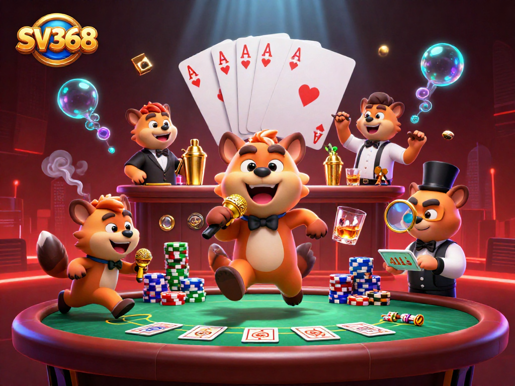 Experience thrilling comedy and gaming dynamics at SV368's vibrant casino show.