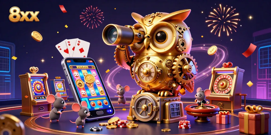 Experience the thrill of 8xx gaming with dazzling slots featuring golden coins and a magical casino atmosphere.